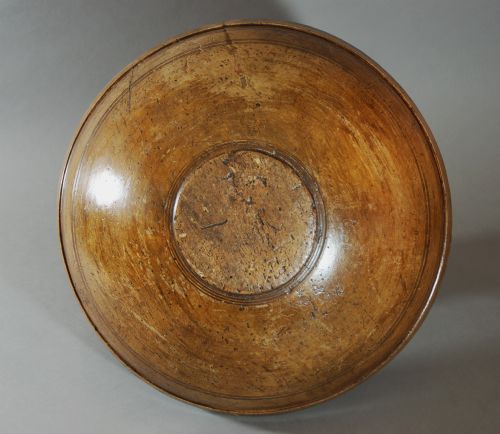 fig 1. 18thc Welsh sycamore dairy bowl