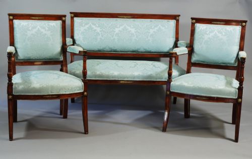 Upholstered Three Piece Suite in the French Style