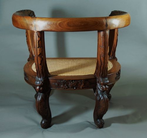 fig 1. Chinese armchair with carved dragons