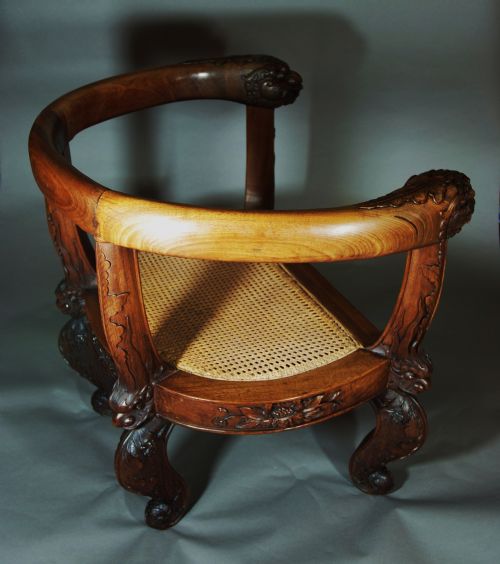 fig 2. Chinese armchair with carved dragons