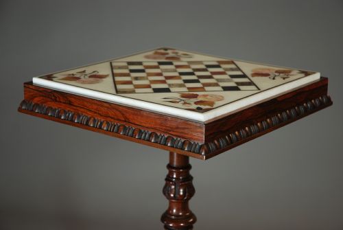 fig 2. Early 19thc Rosewood games table of superb quality