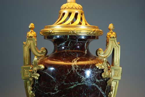 fig 1. Large marble & ormolu table lamp 