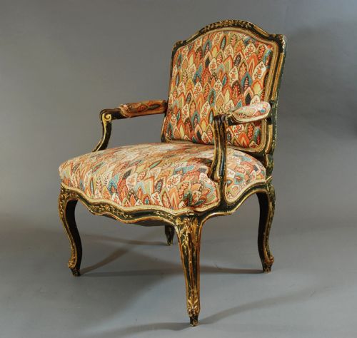 Late 19thc Painted French Fauteuil