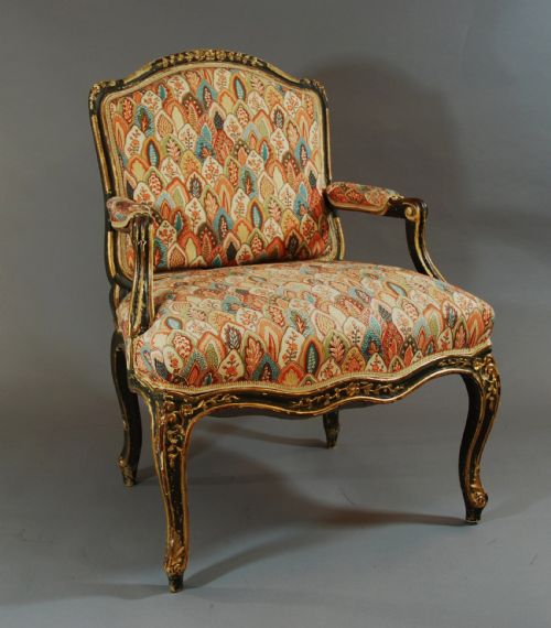 fig 1. Late 19thc painted French fauteuil