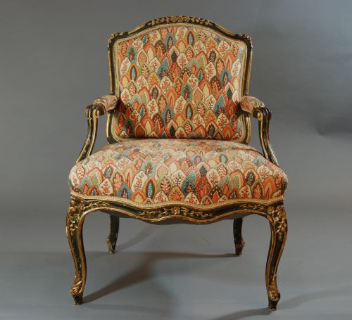 fig 2. Late 19thc painted French fauteuil