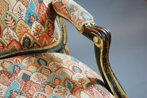 fig 4. Late 19thc painted French fauteuil