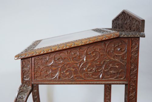 fig 2. Anglo Indian carved writing desk