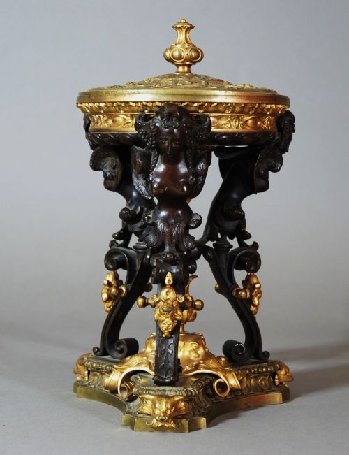 19thc French Bronze & Ormolu Perfume Burner