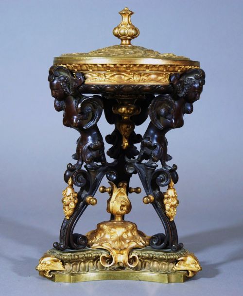 fig 1. 19thc French bronze & ormolu perfume burner