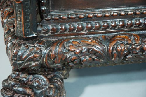 fig 2. 17thc walnut Italian cassoni with superb patina