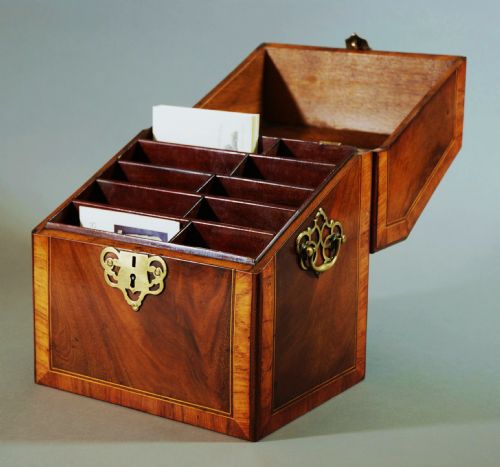 fig 1. Mahogany stationary box in the Georgian style