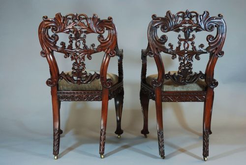 fig 2. A superb early 19thc set of six padouk Anglo Indian chairs