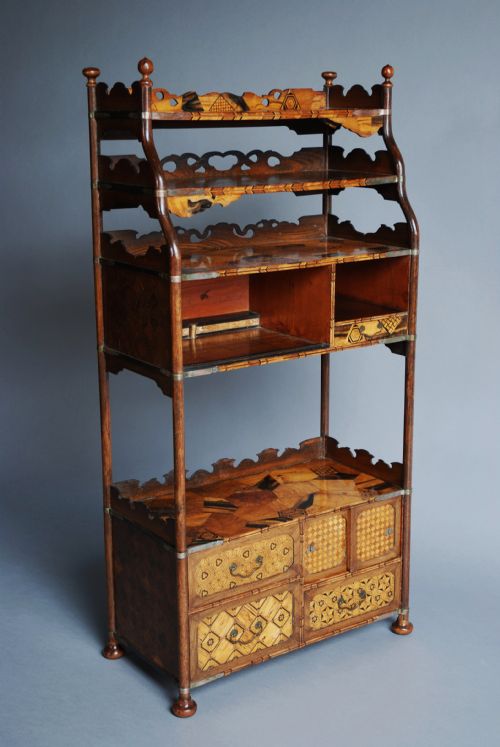 Late 19th Century Japanese Parquetry Cabinet
