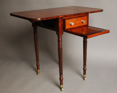 fig 3. Early 19th century satinwood drop leaf table of small proportions