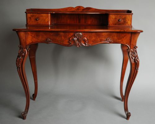 Mid 19thc French Mahogany Bonheur Da Jour of Exceptional Quality