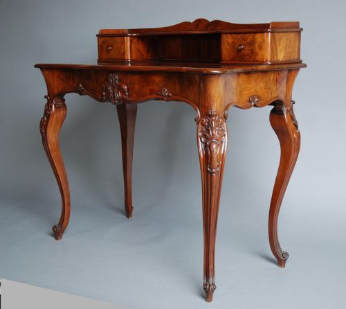 fig 1. Mid 19thc French mahogany bonheur da jour of exceptional quality
