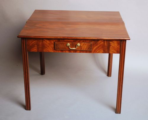 Mid 18thc Mahogany Tea Table of Good Patina.
