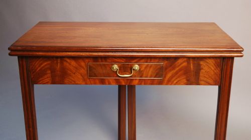 fig 1. Mid 18thc mahogany tea table of good patina.