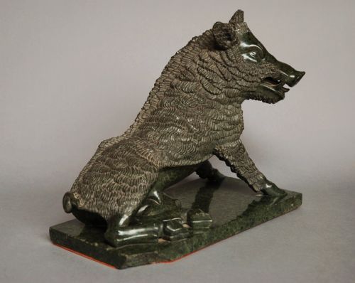 fig 2. Late 19thc Italian serpentine figure of a wild boar