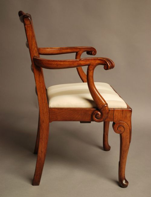 fig 4. A wonderful set of six walnut Art Deco Ocean Liner open armchairs, in the French style. 