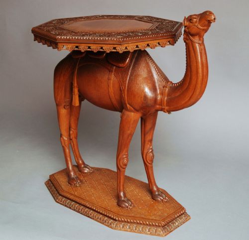 Late 19th Century Anglo Indian Hardwood Camel Table of Superb Quality