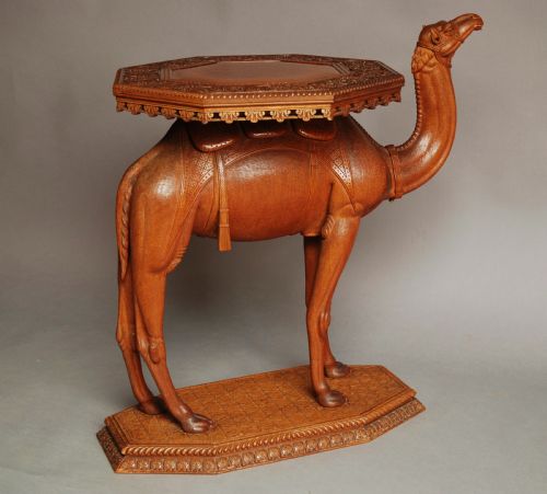 fig 2. Late 19th century Anglo Indian hardwood camel table of superb quality