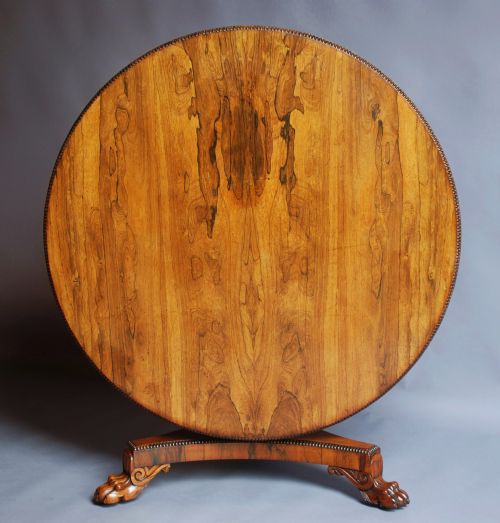 fig 2. William IV superbly figured rosewood breakfast table
