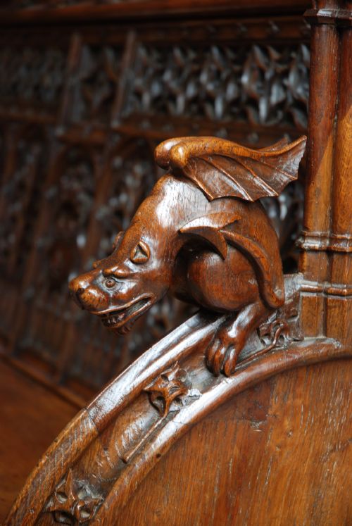 fig 7. An extremely rare part 15thc & part 19thc walnut and oak settle of good patina, provenance Flixton Hall, Suffolk