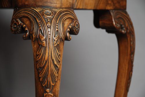 fig 3. Fine quality early 20thc walnut card table in the Queen Anne style