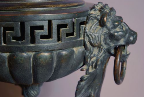 fig 3. Large late 19thc bronze table lamp in the classical style