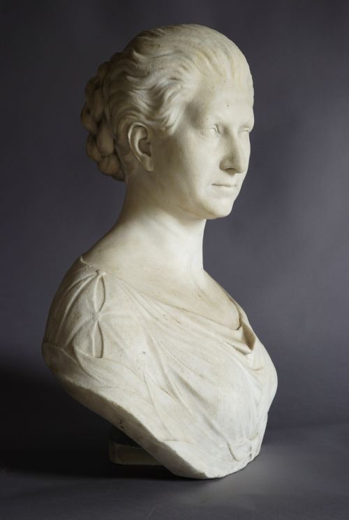fig 2. A fine quality late 19th century life size marble bust of Queen Victoria