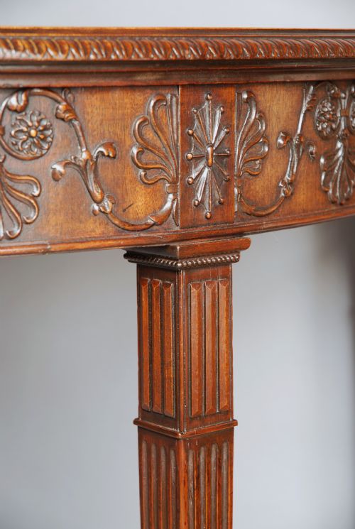 fig 2. A pair of superb mahogany console tables of fine quality in the Classical design.