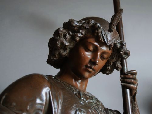 fig 5. 19th century pair of superb quality spelter figures in the manner of Miroy Freres (Paris)