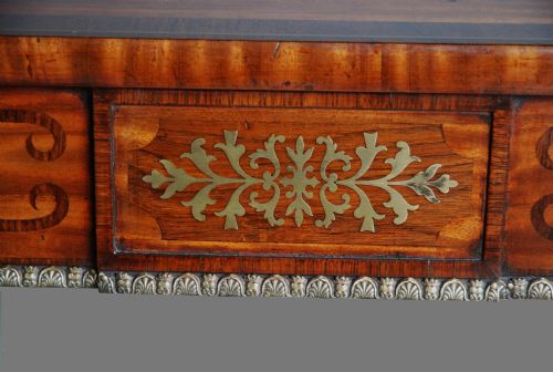fig 5. Superb quality 19thc Regency mahogany & rosewood console table with brass inlay, in the manner of George Oakley. 