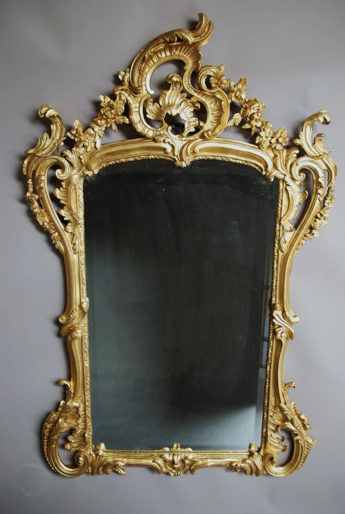 fig 1. 19th century French mirror in the Rococo manner