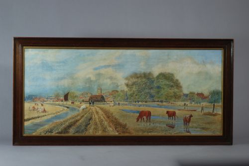 Late 19th Century Watercolour Landscape of Beccles, Suffolk