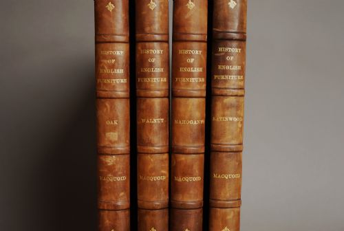 fig 1. Complete set of 'A History of English Furniture' by Percy Macquoid R.I.(4 Volumes 1904-1908)