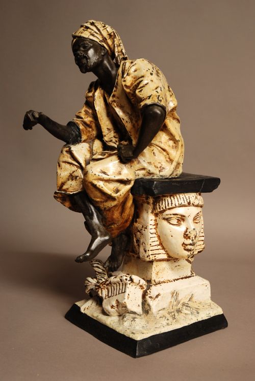 fig 1. Cold painted spelter Nubian figure