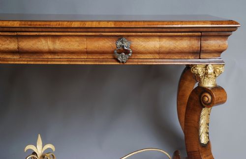 fig 2. Highly decorative walnut console table