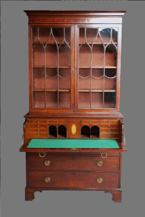 Mahogany Secretaire Bookcase of Good Colour