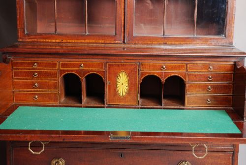 fig 4. Mahogany secretaire bookcase of good colour