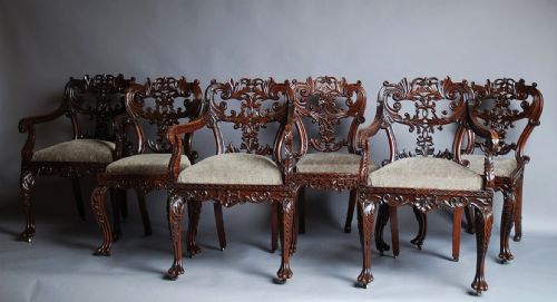 Set of Six Anglo Indian Chairs