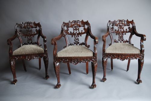 fig 1. Set of six Anglo Indian chairs