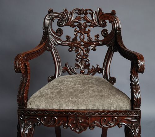 fig 3. Set of six Anglo Indian chairs