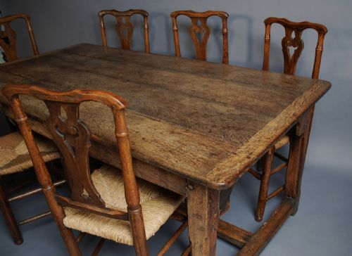 fig 2. Welsh late 18th century oak farmhouse table of superb patina