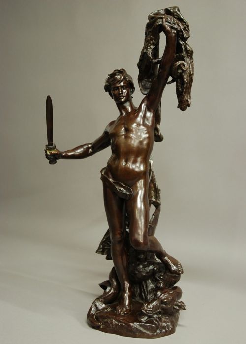 Large Bronze Figure of 'Jason and the Golden Fleece'