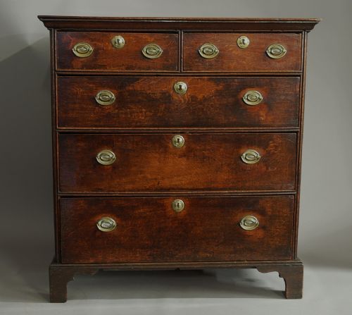 An Early 18th Century Oak Chest of Drawers of Superb Patina