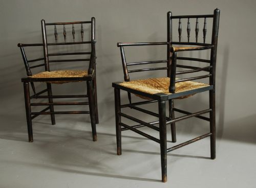 fig 2. Set of six Morris & Co. Sussex chairs