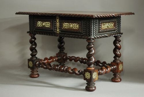 fig 2. Extremely rare 17th century Anglo-Portugese palisander wood low table