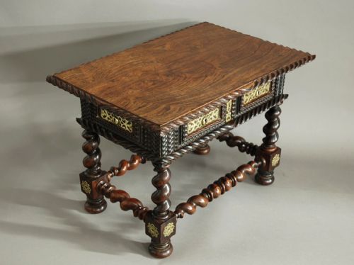 fig 3. Extremely rare 17th century Anglo-Portugese palisander wood low table
